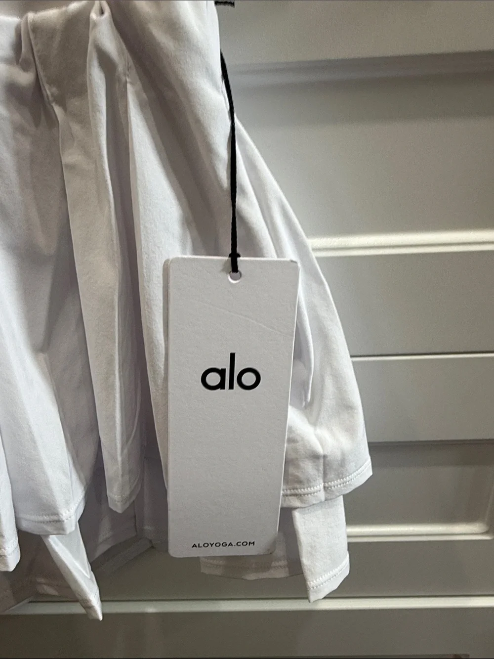 ALO Yoga White Pleated Active Skirt